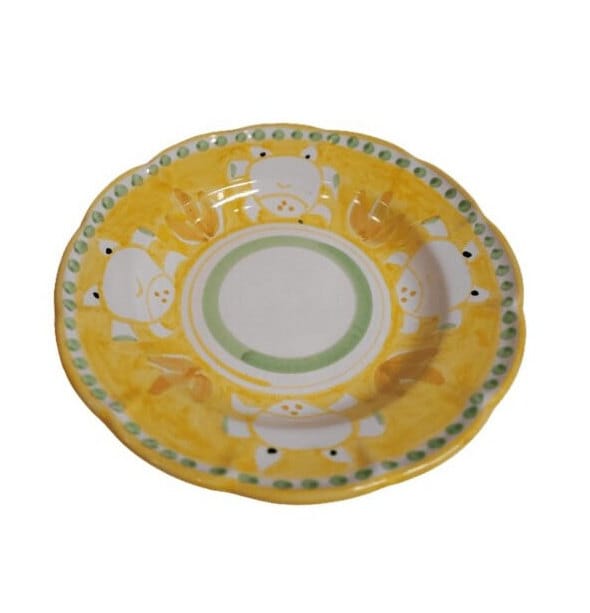 Vietri Shallow 9" Bowl - YELLOW CRAB/GRANCHIO (New - Made in Italy) Campagna