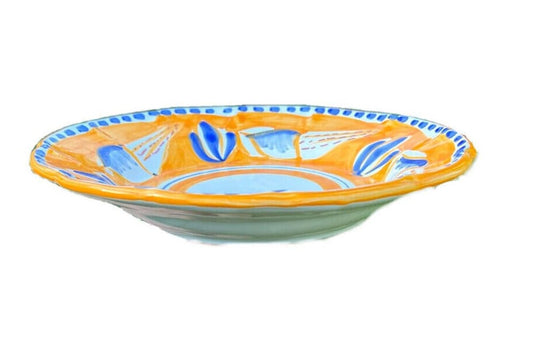Vietri Ceramic Shallow Bowl 9": Squid/Calamari (Brand New - Made in Italy) (9 inch)