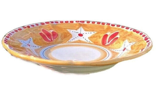 Vietri Ceramic Shallow Bowl 9": Star Fish/Stella Marina (New - Made in Italy) (9 inch)