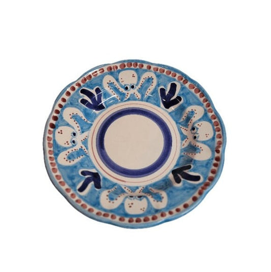 Vietri Ceramic Shallow 9" Bowl - BLUE OCTOPUS/POLPO (New - Made in Italy) Campagna